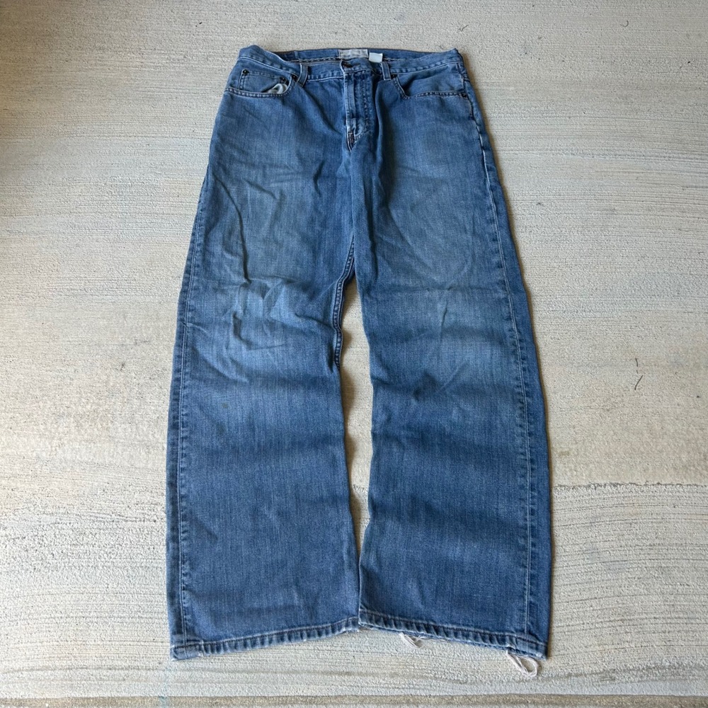 Vintage 2000s Y2K Old Navy baggy bootcut Blue faded Jeans